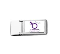 Constellation Fate Birthday Celebration Capricorn Slim Money Clip Stainless Holder Pocket Wallet