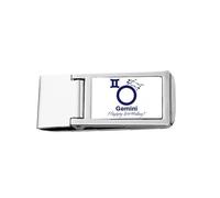 Constellation Fate Birthday Celebration Geni Slim Money Clip Stainless Holder Pocket Wallet