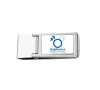 Constellation Fate Birthday Celebration Sagittarius Slim Money Clip Stainless Holder Pocket Wallet
