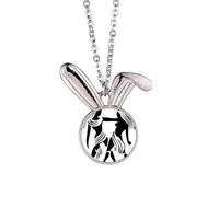 Constellation Geni Zodiac Sign Rabbit Necklace Pendant Bunny Animal Jewelry Gift