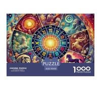 Constellation Jigsaw Puzzles Colourful, the Twelve Zodiac Signs Fun Challenging & Brainteasing 1000 Pc Adults Jigsaw Puzzle Jigsaw 1000 Piece Jigsaw Puzzle 1000 Pieces for