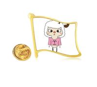 Constellation Luck Tendency Aries Meteor UU Golden Metal Flag Lapel Pin Badge