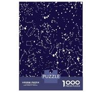 Constellation Map 1000 Piece Jigsaw Puzzle Paper for Adults Night Sky Puzzle Game for Family Relaxation Home Decor 70x50cm/1000pcs