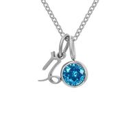 Constellation Necklace Natural Birthstone Crystal Pendant Necklace 12 Horoscope Zodiac Pendant Dainty Chain Gemstone Jewelry Gift For Birthday Capricorn