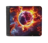 Constellation Pillar of Creation Printed Wallets Bifold Wallet Change Cash Bag with Multiple Card Slots for Men and Women