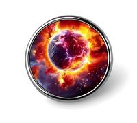 Constellation Pillar of Creation Round Brooch Pin Lapel Pins Tie Suit Dress Accessories for Men Women Wedding Birthday