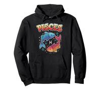 Constellation Pisces Zodiac Sign Twin Fish Graffiti Pullover Hoodie