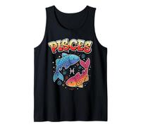 Constellation Pisces Zodiac Sign Twin Fish Graffiti Tank Top