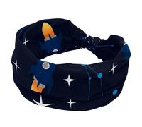 Constellation Rocket Women’s Headbands Elastic Wide Turban Headband Soft Head Bands Non Slip Hairband for Yoga Workout Sport Running