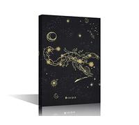 Constellation Scorpio Canvas Prints Wall Decor Artwork Zodiac Print on Canvas Wall Art for Bedroom Living Room Bathroom Office Home Decorations Framed Ready to Hang - 24" W x 16" H