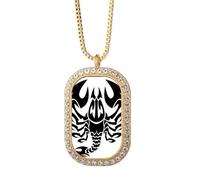 Constellation Scorpio Zodiac Sign Necklace Pendant Diamond Crystal Golden Jewelry