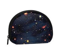 Constellation Star Clusters Galaxies Mini Zipper Coin Purse, Small Travel Organizer with All-Over Print, Durable Polyester Fabric, Compact Pouch for Coins,Keys