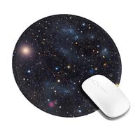 Constellation Star Clusters Galaxies Mouse Pad Waterproof Gaming Mousepad with Non-Slip Rubber Base Round Computer Mouse Mat for Office Latop Mousepads Washable Cloth Desk Pad 8 x 8 in