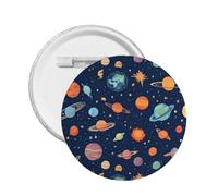 Constellation Star Clusters Galaxies -Print Custom Round Enamel Pin - Alloy Metal Lapel Badge For Jacket, Bag, Gift Idea.