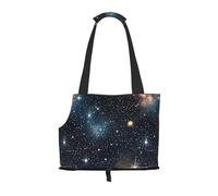 Constellation Star Clusters Galaxies Print Pet Tote Bag, Foldable Single Shoulder Pet Carrier For Small Pets Dogs Cats