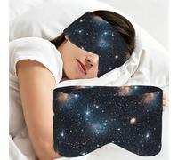 Constellation Star Clusters Galaxies Print Sleep Mask,Coverage Eye Mask,Soft Breathable Blindfold for Travel Nap Work