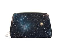 Constellation Star Clusters Galaxies Print Small Makeup Bag, Cosmetic Pouch with Wide Zipper, Travel Makeup Organizer for Women