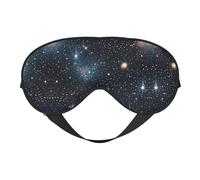 Constellation Star Clusters Galaxies Print Soft Eye Mask â€“ Adjustable Strap, Elastic Nighttime Shade for Meditation, Travel, and Yoga