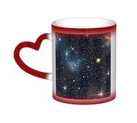 Constellation Star Clusters Galaxies Print Thermal Color Changing Mug, Ceramic Coffee Cup, Magic Mug for Home Office Cafe