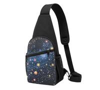 Constellation Star Clusters Galaxies Printed Chest Bag Sling Bag for Men Women, Outdoor Crossbody Fanny Packs Hiking Chest Packs Sport Daypacks