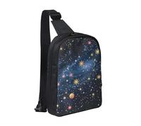 Constellation Star Clusters Galaxies Printed Chest Bag Sling Bag for Men Women, Waterproof Crossbody Backpack Men Bag for Runner Workout Hiking Cycling Travel