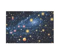 Constellation Star Clusters Galaxies Printed Jigsaw Puzzle 14.4x9.8 CM, Rectangular Puzzle Challenging Game for Adults Gifts, Family Fun Decorative Wall Decor