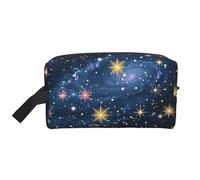 Constellation Star Clusters Galaxies Printed Makeup Bag Travel Portable Cosmetic Bag Large Capacity Makeup Case Toiletry Handbag Organiser for Women