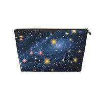 Constellation Star Clusters Galaxies Printed Travel Cosmetic Bags with Gold Zipper Makeup Organizer Cosmetic Case Toiletry Bag for Women Mom Girls
