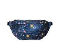 Constellation Star Clusters Galaxies Printed Waist Bag Adjustable Bum Bag Lightweight Travel Waist Fanny Pack Belt for Walking Cycling Hiking Travel