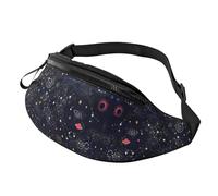 Constellation Star Clusters Galaxies Unisex Sport Casual Crossbody Sling Bag, Lightweight Adjustable Chest Pack with Headphone Jack, Durable Polyester Fabric (All-Over Print)