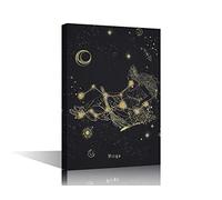 Constellation Virgo Wall Art Decor Zodiac Poster Modern Home Decor Canvas Print for Home Living Room Dining Room Posters Prints Stretched and Framed Ready to Hang - 24" W x 16" H