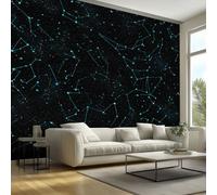 Constellation Wallpaper - Galaxy Starry Sky Wall Paper, Universe Star Home Decor, Non-Woven Waterproof Print Wallpapers for Bedroom Living Room, Feature Walls Mural 250x175 cm - Y159