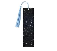 Constellations and Stars Pattern Wooden Bookmarks for Book Lovers, Handmade DIY Book Mark with Colorful Tassels Double-Sided Printed Page Markers Artistic Book Accessories Gift for Women Men
