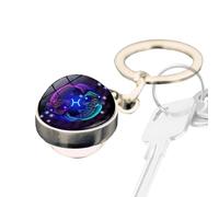 Constellations Charm - Ball Pendant Key Chain | Shining In The Dark Key Chain | Constellation Key Keys | Double Sided Convex Glass Ball Keychain | Charming Backpack Accessories, Swimming pools, Se