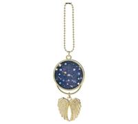 Constellations Cosmic Galaxies Car Hanging Ornament Rear View Mirror Pendant Cute Car Mirror Aesthetic Decor Funny Auto Pendant Auto Charms Gifts for Men Women Golden-style