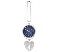 Constellations Cosmic Galaxies Car Hanging Ornament Rear View Mirror Pendant Cute Car Mirror Aesthetic Decor Funny Auto Pendant Auto Charms Gifts for Men Women Silver-style
