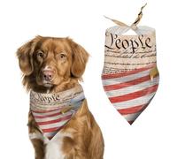 Constitution Eagle And USA Flag Dog Bandanas,Adjustable Neck Pet Scarf for Small to Large Pets,Stylish And Comfortable Accessories for Dogs & Cats
