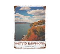 Constitution Island Association New York Retro Design Tin Painting Vintage Tin Sign