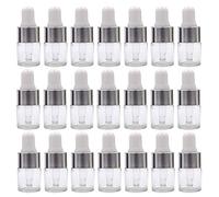 ConStore 50pcs Clear Glass Dropper Bottles Mini Essential Oil Vials with Glass Eye Dropper Empty Cosmetic Lotion Sample Bottles Refillable DIY Cosmetic Container Liquid Perfume (2ml)