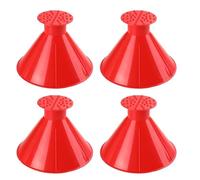 Constprog 4pcs Magic Ice Scraper, Car Windshield Ice Snow Remover Scraper, Round Funnel Cone Snow Scraper Car Winter Accessories