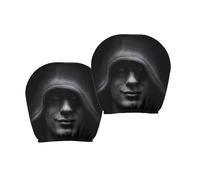 Constprog Car Headrest Cover, Scary Face Printing Auto Seat Headrest Protector, Funny Spooky Face Masque Head Rest Cover