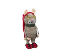 Constprog Cute Needle Felted Mouse Doll Handmade Christmas Holiday Home Docor Mice Gifts Art & Craft Kit (C)