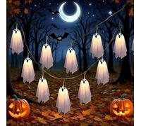 Constprog Indoor Spooky Ghost Halloween 10 LED Decorative String Light (Batteries not Included!!!)
