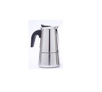 Constprog Stainless Steel Espresso Coffee Maker Stove Top Percolator 2/4/6/9 Cups Moka Pot ， Makes Real Italian Coffee, Moka Pot 2/4/6/9 Cups ， Stainless Steel (B-2Cups/100ML)