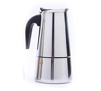 Constprog Stainless Steel Espresso Coffee Maker Stove Top Percolator 2/4/6/9 Cups Moka Pot ， Makes Real Italian Coffee, Moka Pot 2/4/6/9 Cups ， Stainless Steel (B-9Cups/450ML)