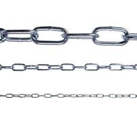 Constrabo® Stainless Steel Chain Long Link DIN 763 1.5 m Diameter 2 mm Stainless Steel 316 (V4A) Stainless Steel Chain Sold by the Metre Round Link Chain Barrier Chain Safety Chain Round Steel Chain