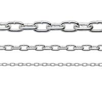 Constrabo® Stainless Steel Chain Short Link DIN 766 2.0 m Diameter 2 mm Stainless Steel 316 (V4A) Stainless Steel Chain Sold by the Metre Round Link Chain Safety Chain Round Steel Chain Anchor Chain