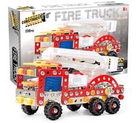 Construct It Fire Truck - 239 Pieces Fire Engine Construction Kit - STEM Toys for 8+ Years - Build Your Own Metal Fire Truck - STEM for Kids Ages 8-12