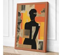 Constructed Identity Abstract Canvas Wall Art Print 24x16 Inch (61 x 41 cm)