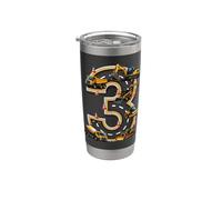 Construction 3rd Birthday Boy Excavator Dump Truck Stainless Steel Insulated Tumbler